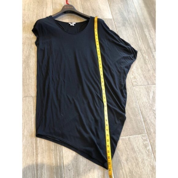 HELMUT Lang Women black long asymmetric top dress size one - Picture 8 of 11
